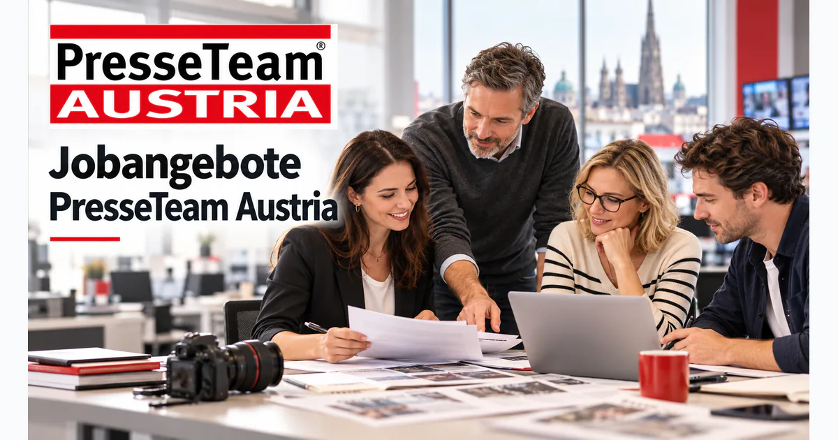 Mitarbeit in Redaktion und Journalismus Jobangebote PresseTeam Austria: symbolisches Redaktionsteam arbeitet gemeinsam an einem Tisch
