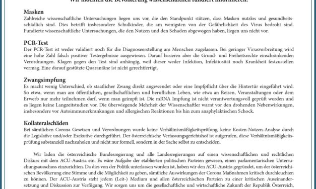 Offener Brief von Kritikern der Corona-Maßnahmen-Politik verursacht Aufschrei