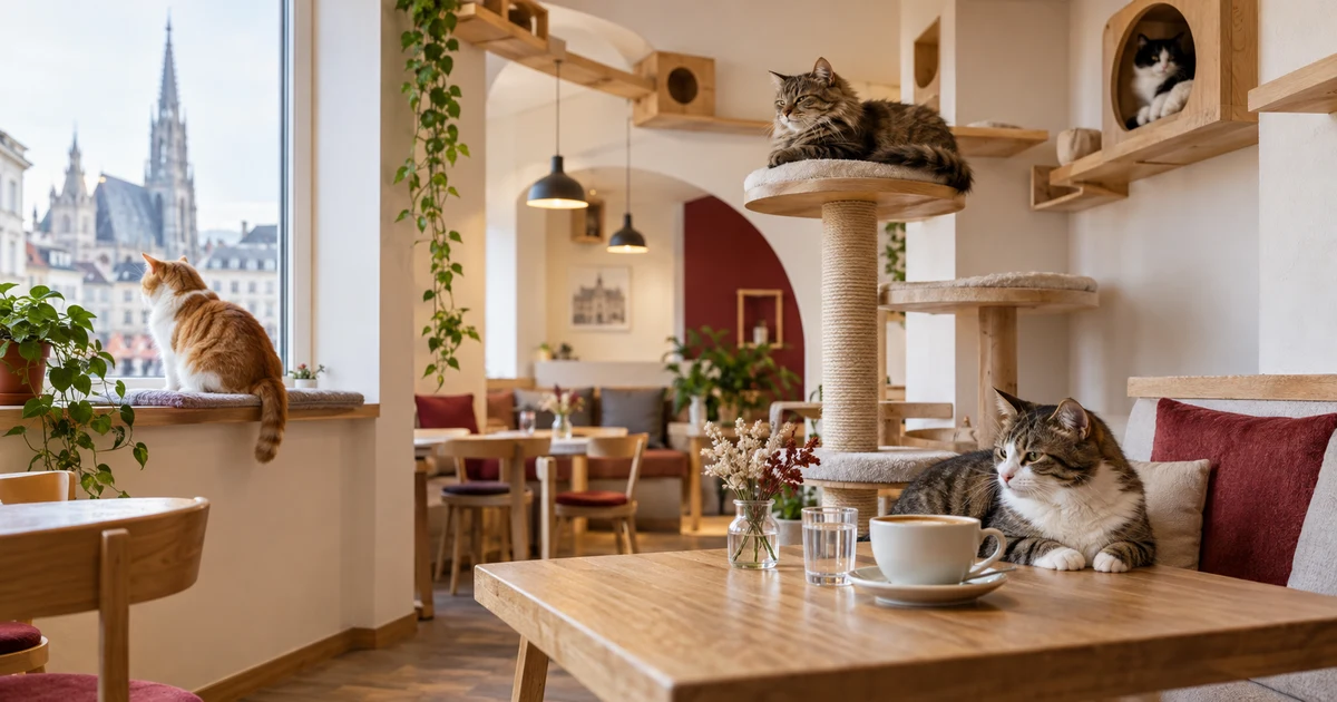 Katzencafés in Österreich: Wo Kaffee und Samtpfoten zusammenkommen